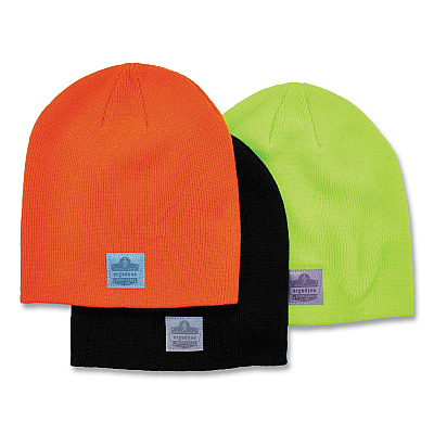 ergodyne N-Ferno 6812 Rib Knit Beanie, One Size Fits Most, Lime (EGO16813)