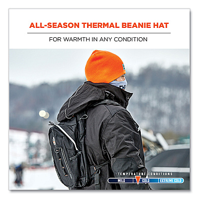 ergodyne N-Ferno 6812 Rib Knit Beanie, One Size Fits Most, Lime (EGO16813)