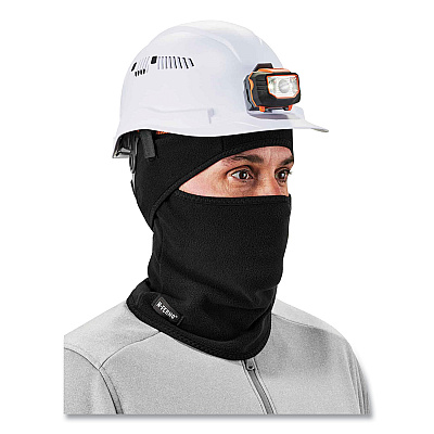 ergodyne N-Ferno 6826 2-Piece Fleece Balaclava Face Mask, One Size Fits Most, Black (EGO16826)