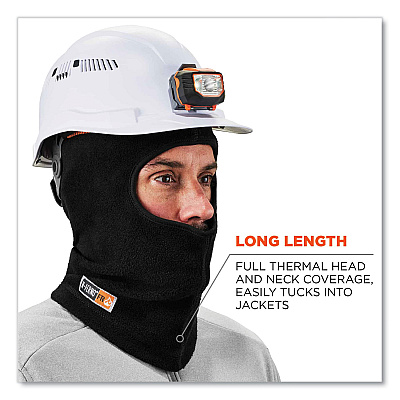 ergodyne N-Ferno 6828 Modacrylic Blend FR Fleece Balaclava Face Mask, One Size Fits Most, Black (EGO16828)