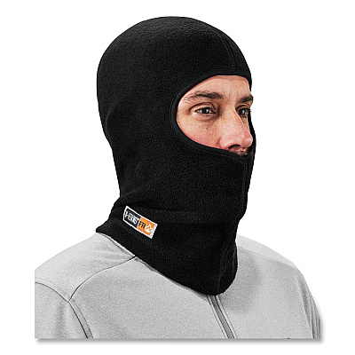 ergodyne N-Ferno 6828 Modacrylic Blend FR Fleece Balaclava Face Mask, One Size Fits Most, Black (EGO16828)