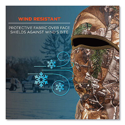 ergodyne N-Ferno 6823 Hinged Balaclava Face Mask, Fleece, One Size Fits Most, Realtree Edge (EGO16833)