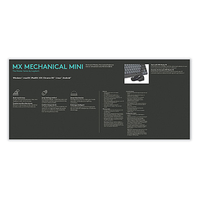 Logitech MX Mechanical Wireless Illuminated Performance Keyboard, Mini, Graphite (LOG920010550)