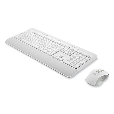 Logitech Signature MK650 Wireless Keyboard and Mouse Combo for Business, 2.4 GHz Frequency/32 ft Wireless Range, Off White (LOG920011018)