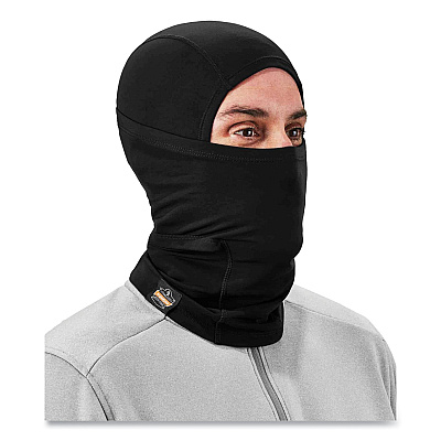 ergodyne N-Ferno 6844 Dual-Layer Balaclava Face Mask, Nylon/Spandex, One Size Fits Most, Black (EGO16844)