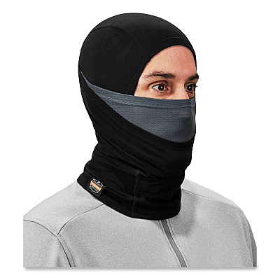 ergodyne N-Ferno 6844 Dual-Layer Balaclava Face Mask, Nylon/Spandex, One Size Fits Most, Black (EGO16844)