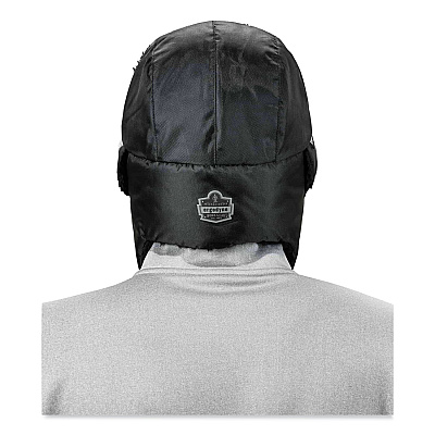 ergodyne N-Ferno 6802 Classic Trapper Hat, X-Small, Black (EGO16846)
