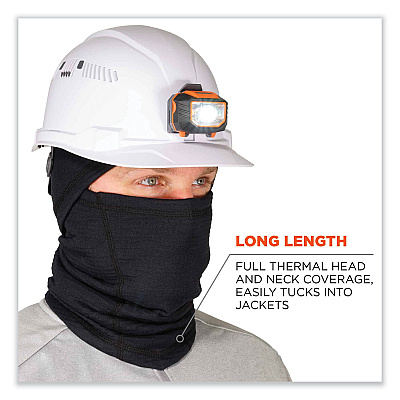 ergodyne N-Ferno 6847 FR Dual Compliant Balaclava Face Mask, Polartec FR Power Grid Fleece, One Size Fits Most, Black (EGO16847)