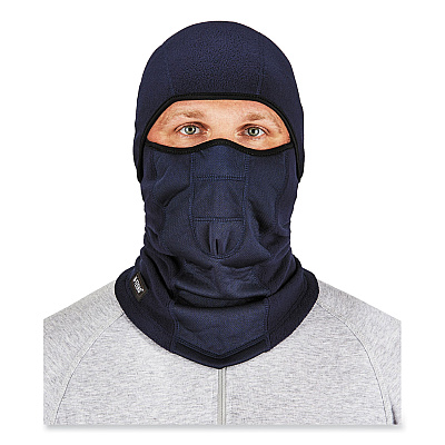 ergodyne N-Ferno 6823 Hinged Balaclava Face Mask, Fleece, One Size Fits Most, Navy (EGO16851)