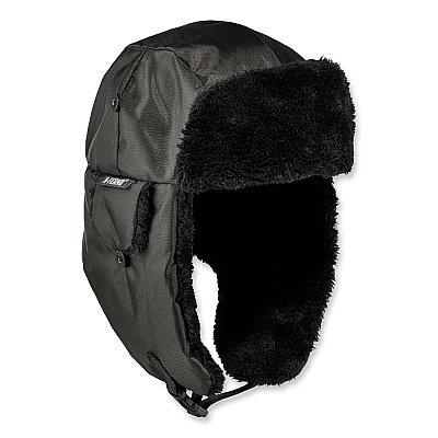 ergodyne N-Ferno 6802Z Zippered Trapper Hat, Large/X-Large, Black (EGO16859)