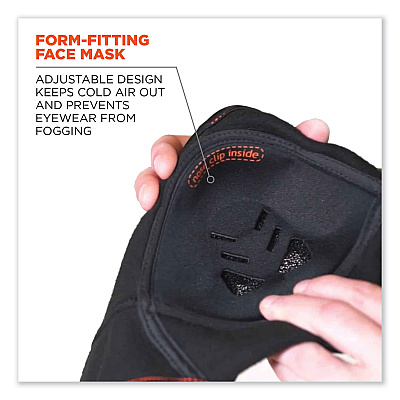 ergodyne N-Ferno 6970 Extreme Hot Rox Balaclava Face Mask, Polyester/Spandex, One Size Fits Most, Black (EGO16971)