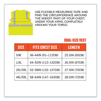 ergodyne GloWear 8210HL Class 2 Economy Mesh Hook and Loop Vest, Polyester, Small/Medium, Lime (EGO21023)