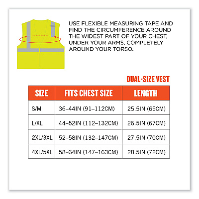 ergodyne GloWear 8210HL Class 2 Economy Mesh Hook and Loop Vest, Polyester, 2X-Large/3X-Large, Lime (EGO21027)