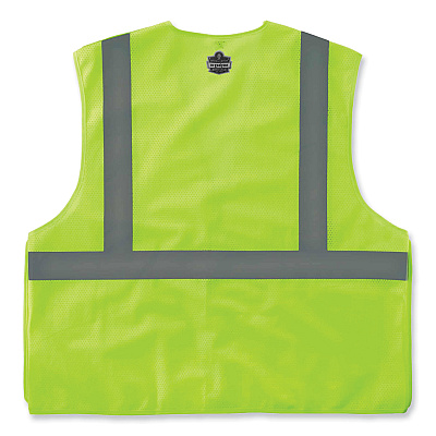 ergodyne GloWear 8215BA Class 2 Economy Breakaway Mesh Vest, Polyester, X-Small, Lime (EGO21071)