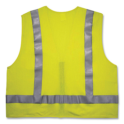 ergodyne GloWear 8262FRZ Class 2 FR Surveyor Zipper Vest, Tencel/Modacrylic/Para-aramid/Kevlar, Large/X-Large, Lime (EGO21485)