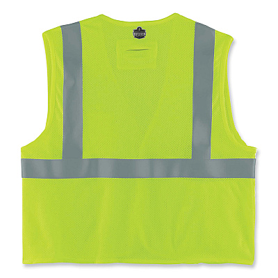 ergodyne GloWear 8260FRHL Class 2 FR Safety Hook and Loop Vest, Modacrylic/Kevlar, Small/Medium, Lime (EGO21493)