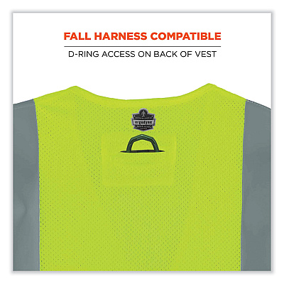 ergodyne GloWear 8260FRHL Class 2 FR Safety Hook and Loop Vest, Modacrylic/Kevlar, 4X-Large/5X-Large, Lime (EGO21499)