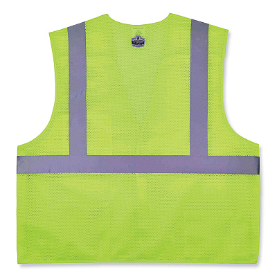 ergodyne GloWear 8217BA Class 2 Breakaway Mesh Vest, Polyester, Large/X-Large, Lime (EGO21525)