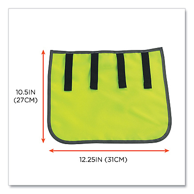 ergodyne GloWear 8006 Hi-Vis Hard Hat Neck Shade, 12.25 x 10.5, Lime (EGO29063)