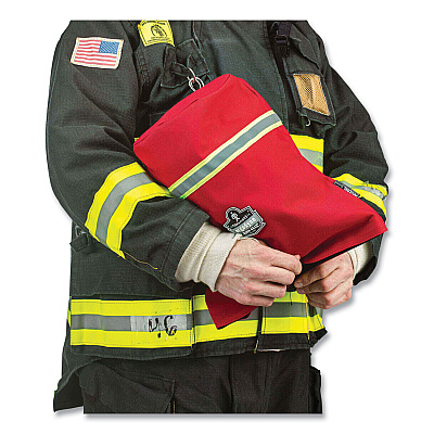 ergodyne Arsenal 5082 SCBA Mask Bag with Hook-and-Loop Closure, 8.5 x 8.5 x 14, Red (EGO13082)