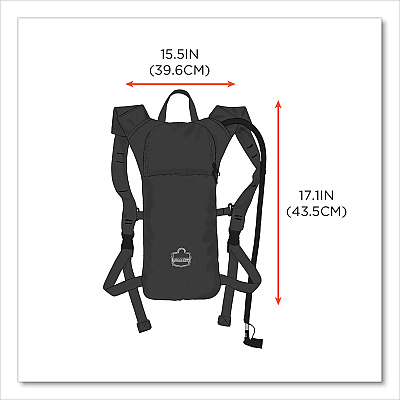 ergodyne Chill-Its 5155 Low Profile Hydration Pack, 2 L, Black (EGO13155)