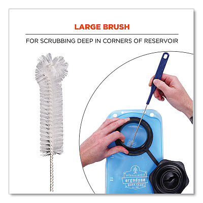 ergodyne Chill-Its 5159 Hydration Pack Cleaning Kit, Bladder, Tube/Bite-Valve Cleaning Brushes, Drying Rack (EGO13159)