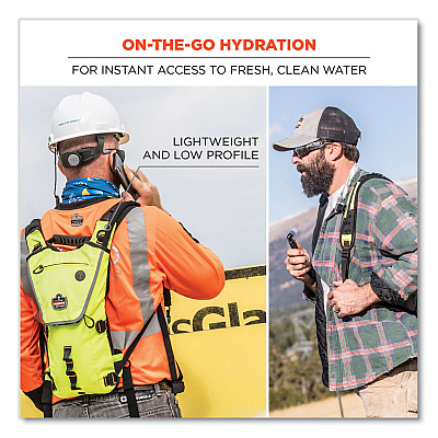 ergodyne Chill-Its 5156 Low Profile Hydration Pack, 3 L, Black (EGO13161)