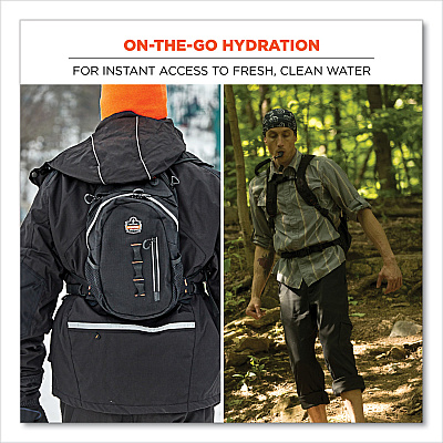 ergodyne Chill-Its 5157 Cargo Hydration Pack with Storage, 3 L, Black (EGO13163)