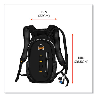 ergodyne Chill-Its 5157 Cargo Hydration Pack with Storage, 3 L, Black (EGO13163)