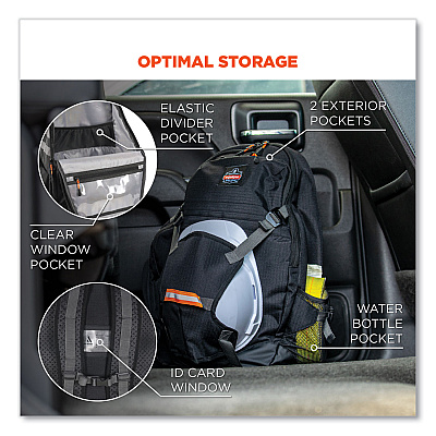 ergodyne Arsenal 5188 PPE Jobsite Backpack, 7 x 15 x 20, Black (EGO13188)