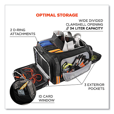 ergodyne Arsenal 5189 PPE Duffel Bag, 12 x 22 x 9, Black (EGO13189)