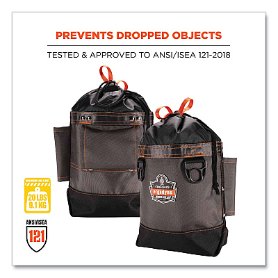 ergodyne Arsenal 5926 Topped Bolt Bag Tool Pouch, Short, 5 x 10 x 9, Ballistic Polyester, Black/Gray (EGO13426)