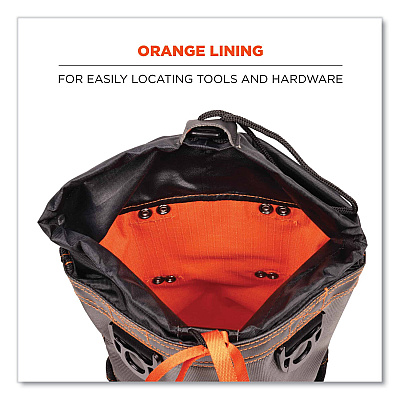 ergodyne Arsenal 5926 Topped Bolt Bag Tool Pouch, Short, 5 x 10 x 9, Ballistic Polyester, Black/Gray (EGO13426)