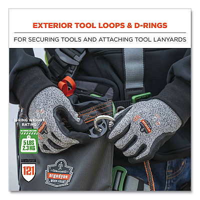 ergodyne Arsenal 5928 Topped Bolt Bag Tool Pouch, Tall, 5 x 10 x 13, Ballistic Polyester, Black/Gray (EGO13428)