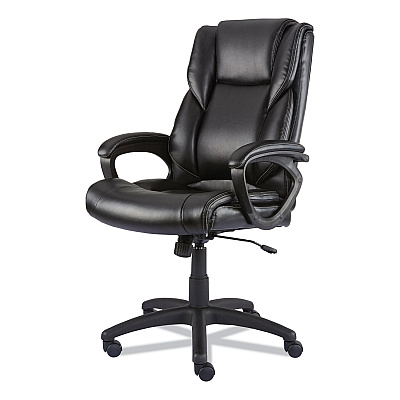 Alera Brosna Series Mid-Back Task Chair, Supports Up to 250 lb, 18.15" to 21.77 Seat Height, Black Seat/Back, Black Base (ALEBRN42B19)