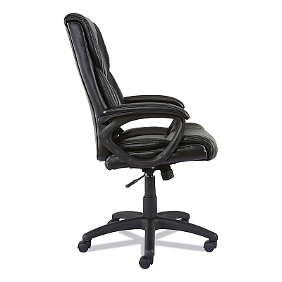 Alera Brosna Series Mid-Back Task Chair, Supports Up to 250 lb, 18.15" to 21.77 Seat Height, Black Seat/Back, Black Base (ALEBRN42B19)