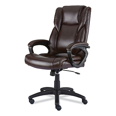 Alera Brosna Series Mid-Back Task Chair, Supports Up to 250 lb, 18.15" to 21.77" Seat Height, Brown Seat/Back, Brown Base (ALEBRN42B59)