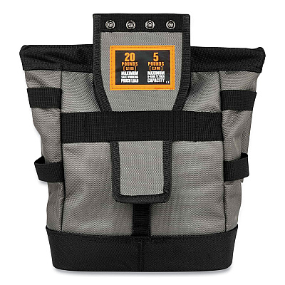 ergodyne Arsenal 5527 Premium Topped Tool Pouch with Hinged Closure, 6 x 10 x 11.5, Polyester, Orange (EGO13627)