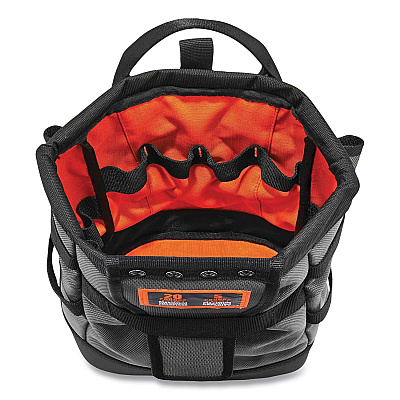 ergodyne Arsenal 5527 Premium Topped Tool Pouch with Hinged Closure, 6 x 10 x 11.5, Polyester, Orange (EGO13627)