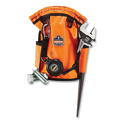 ergodyne Arsenal 5538 Topped Parts Tarpaulin Pouch, 7.5 x 7.5 x 12, Tarpaulin, Orange (EGO13638)