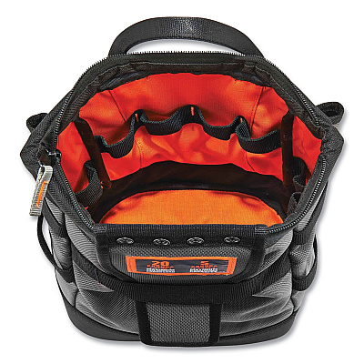 ergodyne Arsenal 5517 Premium Topped Tool Pouch with Zipper, 6 x 10 x 11.5, Polyester, Black (EGO13647)