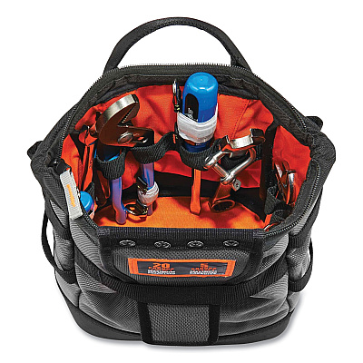 ergodyne Arsenal 5517 Premium Topped Tool Pouch with Zipper, 6 x 10 x 11.5, Polyester, Black (EGO13647)