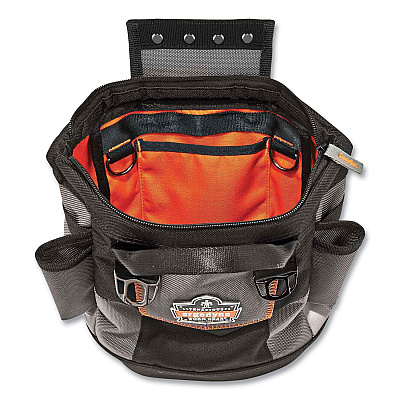 ergodyne Arsenal 5517 Premium Topped Tool Pouch with Zipper, 6 x 10 x 11.5, Polyester, Black (EGO13647)