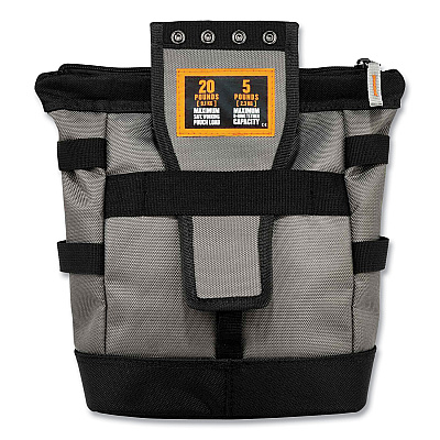 ergodyne Arsenal 5517 Premium Topped Tool Pouch with Zipper, 6 x 10 x 11.5, Polyester, Black (EGO13647)