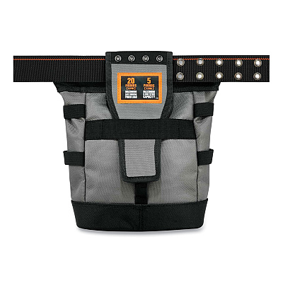 ergodyne Arsenal 5517 Premium Topped Tool Pouch with Zipper, 6 x 10 x 11.5, Polyester, Black (EGO13647)