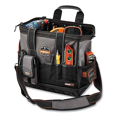 ergodyne Arsenal 5802 Medium Widemouth Tool Organizer, 28 Compartments, 8.5 x 14.5 x 11, Ballistic Polyester, Black/Gray (EGO13702)