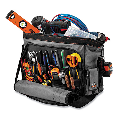 ergodyne Arsenal 5815 Open Face Tool Organizer, Large, 61 Compartments, 11 x 18 x 13, Ballistic Polyester, Black/Gray (EGO13715)