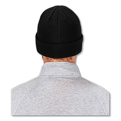 ergodyne N-Ferno 6811ZI Rib Knit Hat + Bump Cap Insert, One Size Fits Most, Black (EGO16811)