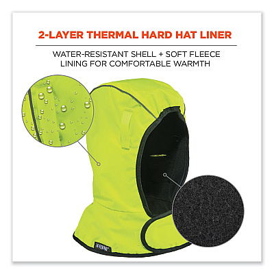 ergodyne N-Ferno 6842 2-Layer Poly Shoulder Winter Liner, Fleece/Polyester, One Size Fits Most, Lime (EGO16841)