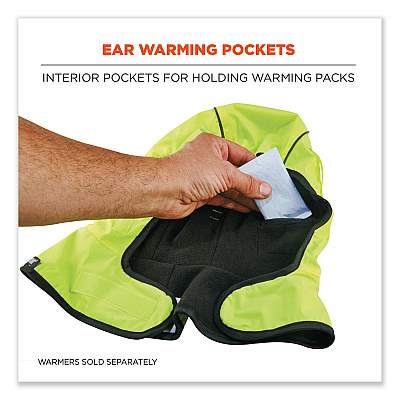 ergodyne N-Ferno 6842 2-Layer Poly Shoulder Winter Liner, Fleece/Polyester, One Size Fits Most, Lime (EGO16841)